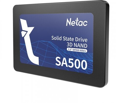 Внутренний SSD  Netac  480GB  SA500, SATA-III,  R/W - 520/450 MB/s, 2.5", 3D NAND