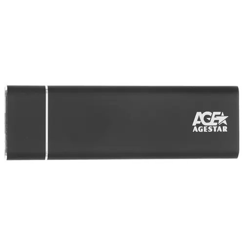 Внешний корпус для SSD AgeStar 3UBNF5C (Black) USB 3.1 Type-C M.2 NGFF (B-key), алюминий, черный