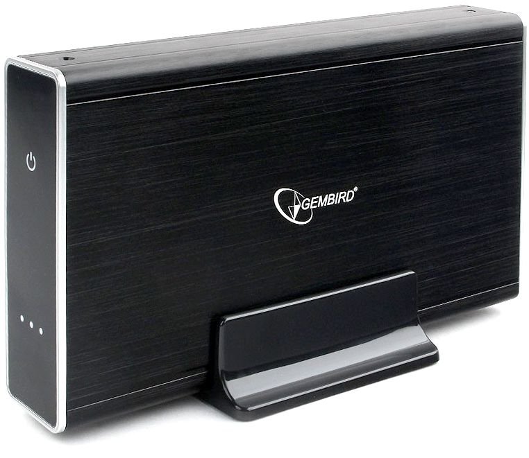 Внешний корпус для HDD/SSD Gembird EE3-U3S-80 3.5" чёрный, USB 3.0, SATA, до 2 Тб, алюминий