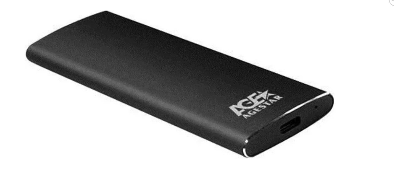 Внешний корпус SSD AgeStar 3UBNF2C SATA III USB 3.1 USB3.1 алюминий черный M2 2280 B-key