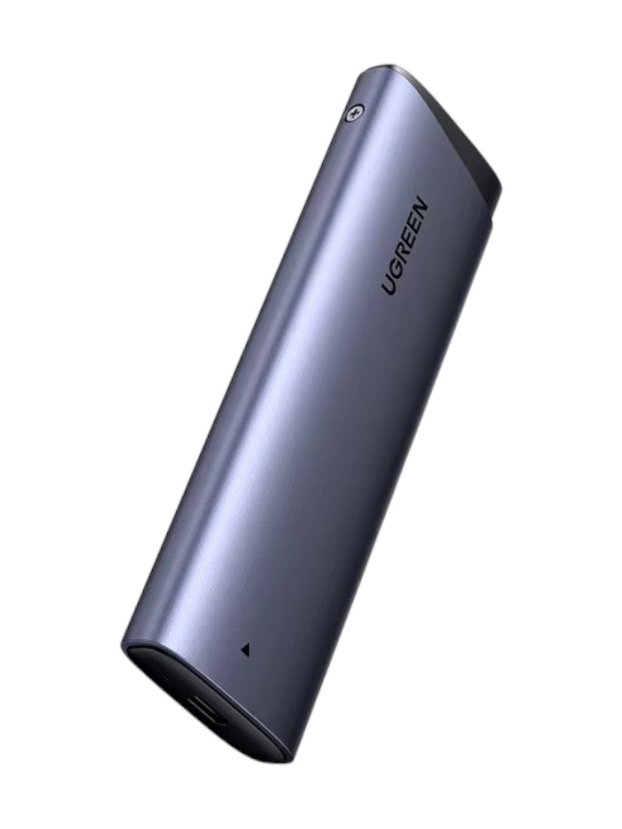 Бокс внешний для жесткого диска UGREEN CM767 (35267) M.2NVME Hard Drive Enclosure 10Gbps с кабелем USB-C-USB-C серый