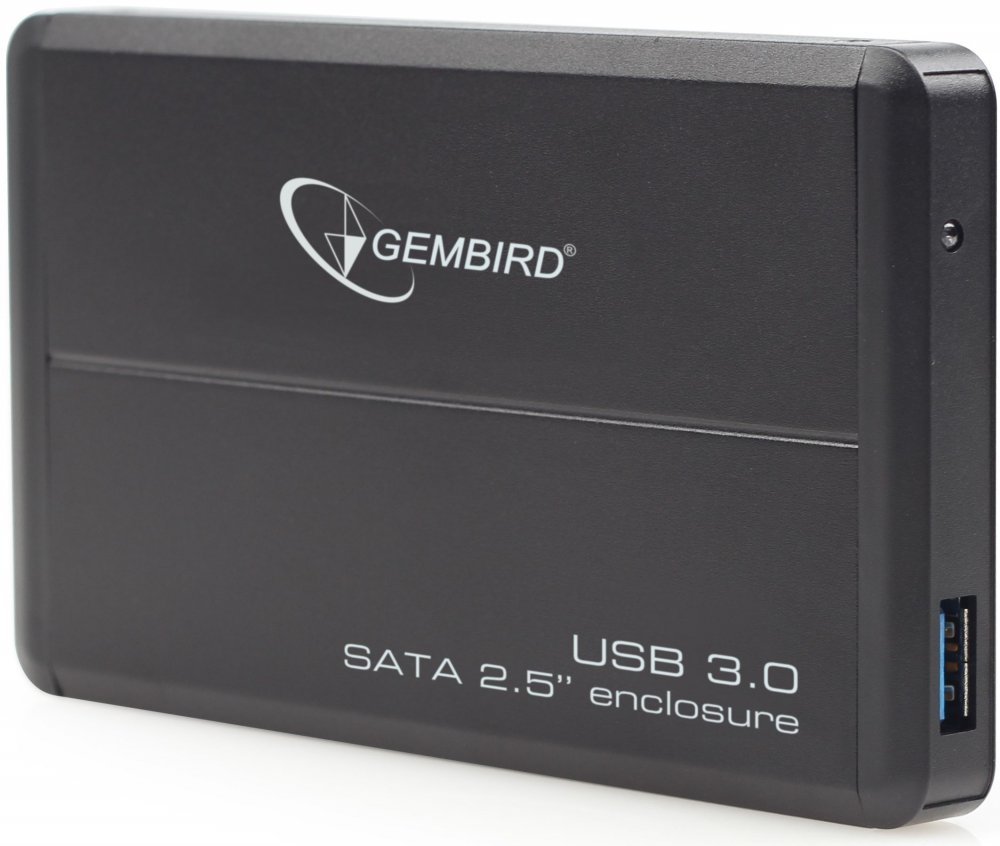 Корпус для HDD/SSD 2.5" SATA3 USB3.0 Gembird EE2-U3S-5, Black, алюминиевый