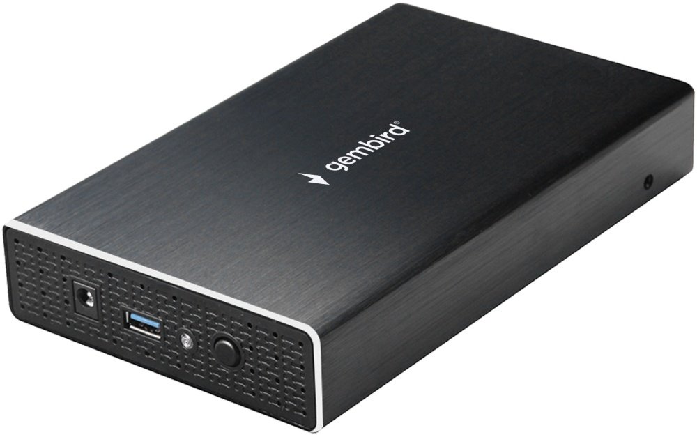 Внешний корпус Gembird EE3-U3S-1 USB 3.0 для 3.5" HDD/SSD Gembird, порт Type-A, SATA III, металл, чёрный