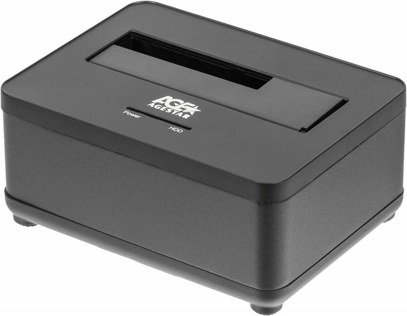 Док-станция для HDD AgeStar 3UBT7 SATA III пластик/алюминий черный 1