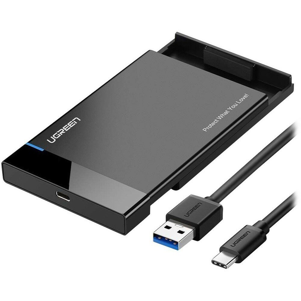 Внешний корпус UGREEN US221 50743 USB-C 3.1 To 2.5'' SATA Hard Drive Enclosure Black