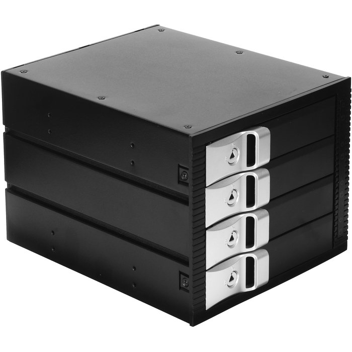 Корзина для HDD Exegate HS435-01 EX264645RUS (универсальная, на 4*3,5" SATA/SAS HDD, занимает 3*5,25" отсека)