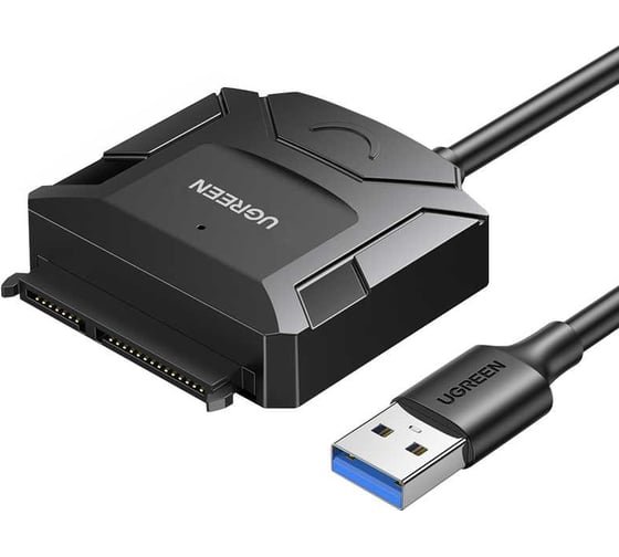 Конвертер UGREEN CR108 (20611) USB to SATA Hard Drive Converter Cable EU Black