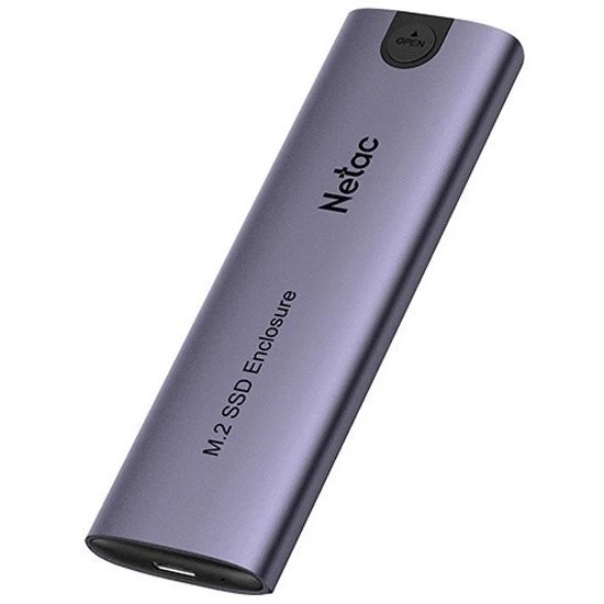 Внешний корпус для SSD NETAC WH51 (NT07WH51-32C2) M.2 SATA/NVMe - USB3.1 Type-C Алюминий, 2 кабеля A+C