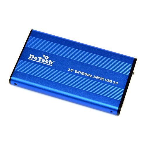 Внешний карман для жесткого диска DeTech DT-EX25U3 Blue