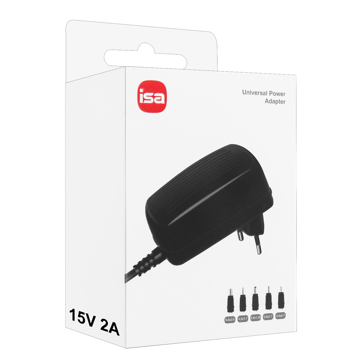 Универсальный блок питания ISA 15V 2A, выход 5.5*2.5 с адаптерами (Black)