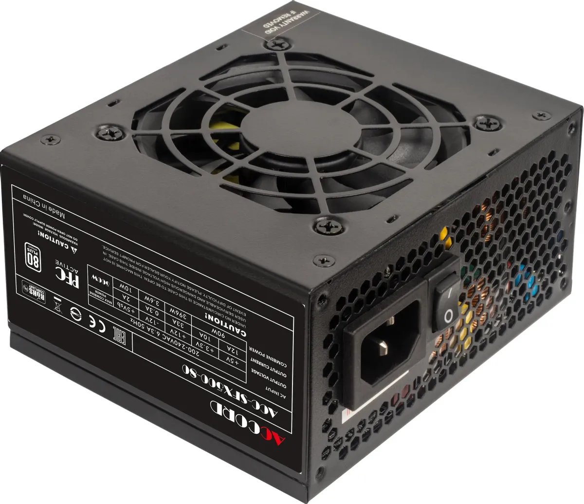 Блок питания Accord ACC-SFX500-80, SFX 500W 24pin APFC 80mm fan 3xSATA RTL