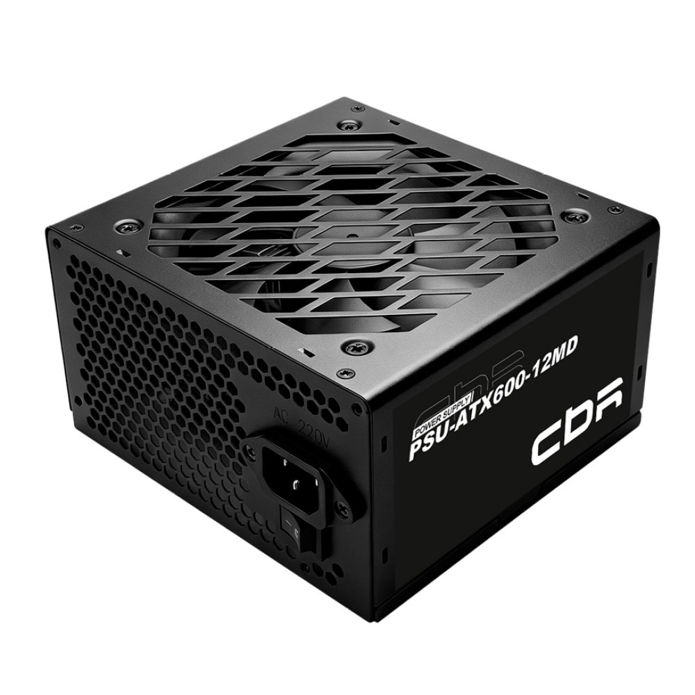 Блок питания CBR PSU-ATX600-12MD ATX 600W, 12cm fan, 20+4pin/1*4+4pin/1*6+2pin/2*IDE/3*SATA, 1.2м кабель питания, чёрный
