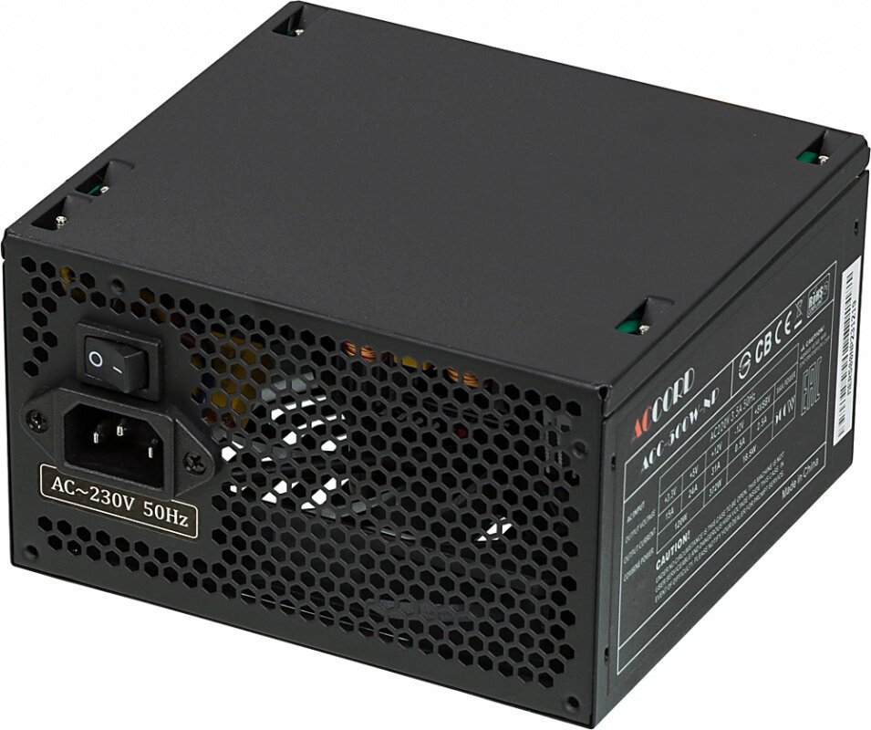Блок питания Accord ACC-600W-NP ATX 600W (24+4+4pin) 120mm fan 4xSATA