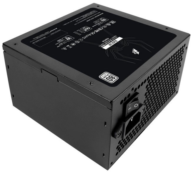 Блок питания 1STPLAYER Black.SIR 500W ATX 2.4, APFC, 80 Plus, 120 mm fan SR-500W