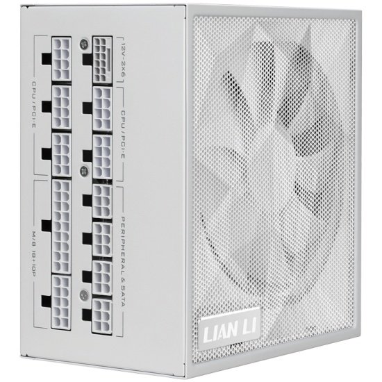 Блок питания Lian Li SX0850P (G9P.SX0850P.W000.RU) / White / ATX 3.1, 850W, 80 Plus Platinum, PCIe 5.1, APFC, 120mm FDB Fan, Fully Modular