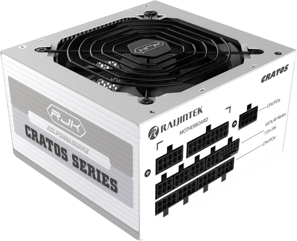 Блоки питания RAIJINTEK Cratos 1200 (0R30B00004) 80+ Gold (ATX, 3.1, PCIe 5.1, Full-modular, 1x24(20+4)pin, 2x4+4-pin CPU, 4x6+2-pin)