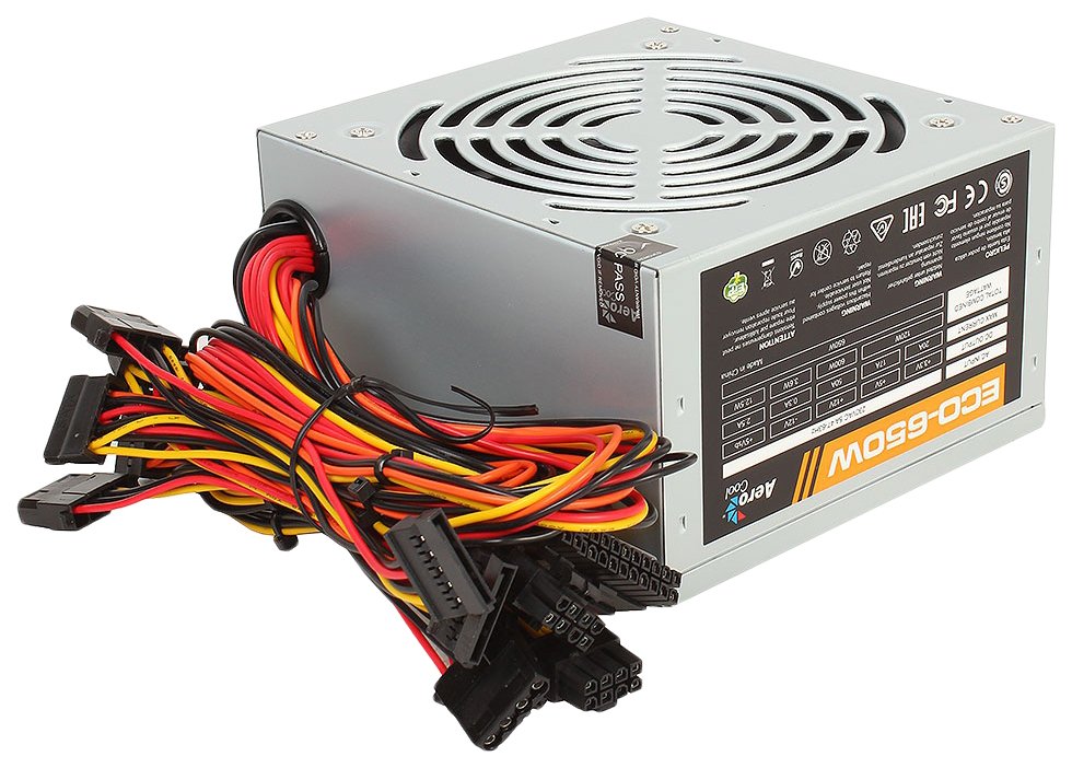 Блок питания Aerocool ECO-650W (ATX 2.3, 650W, 120mm fan) Box