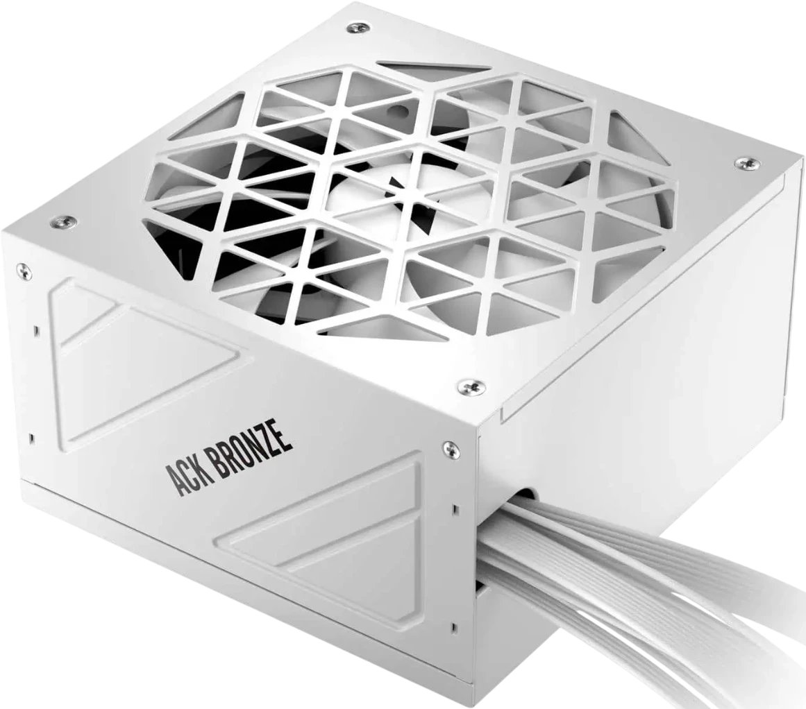 Блок питания 1STPLAYER Ack Bronze 850W White (HA-850AA2-WH) / ATX 3.1, PCIe 5.1, APFC, 80 Plus Bronze, full Teapo caps, 140mm fan, non-modular