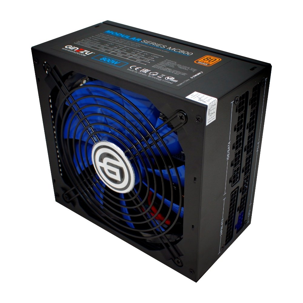 Блок питания Ginzzu MC800 14CM 80+Bronze