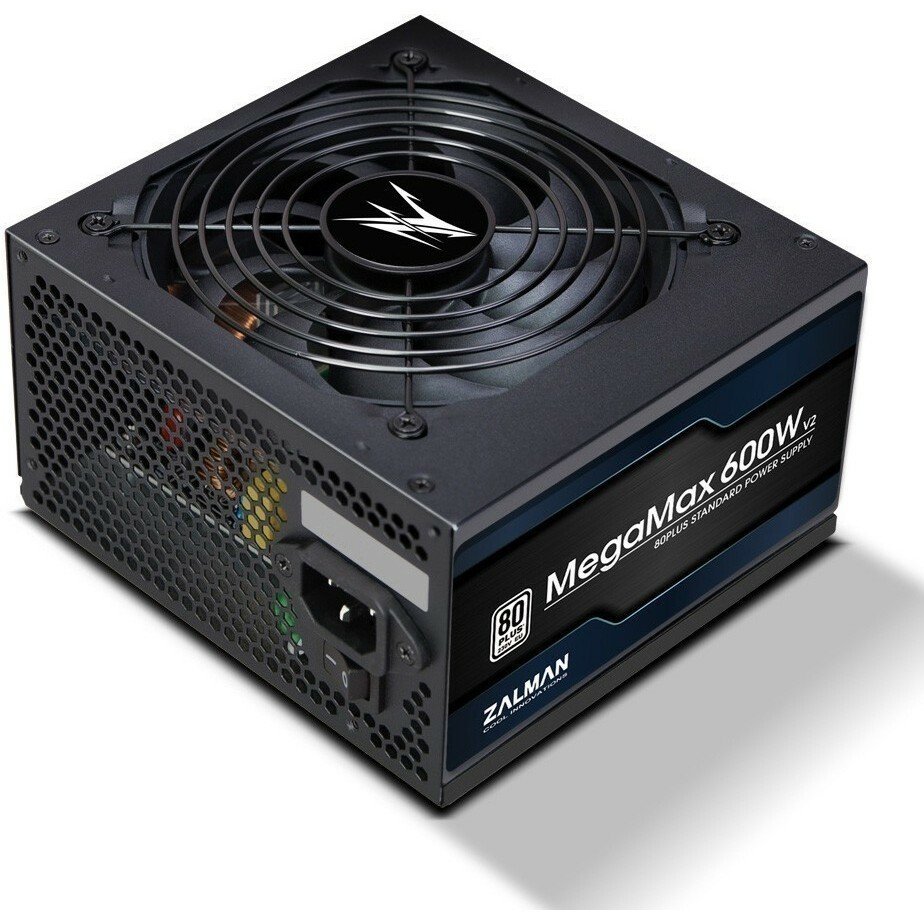 Блок питания Zalman MegaMax (ZM600-TXII v2) 600 Вт ATX, 120 мм, 80 Plus, Retail