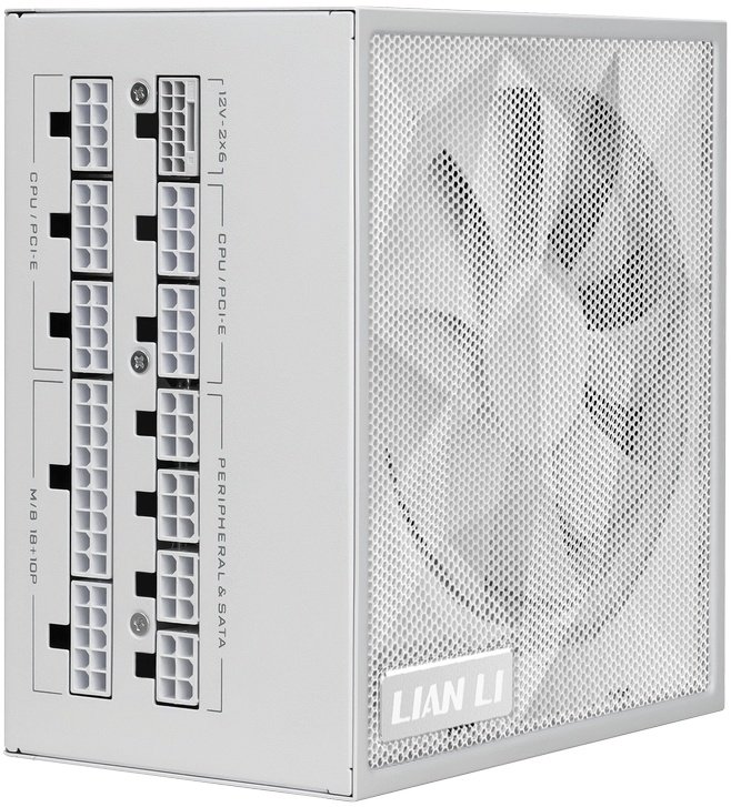 Блок питания Lian Li SX1200P (G9P.SX1200P.W000.RU) / White / ATX 3.1, 1200W, 80 Plus Platinum, PCIe 5.1, APFC, 120mm FDB Fan, Fully Modular