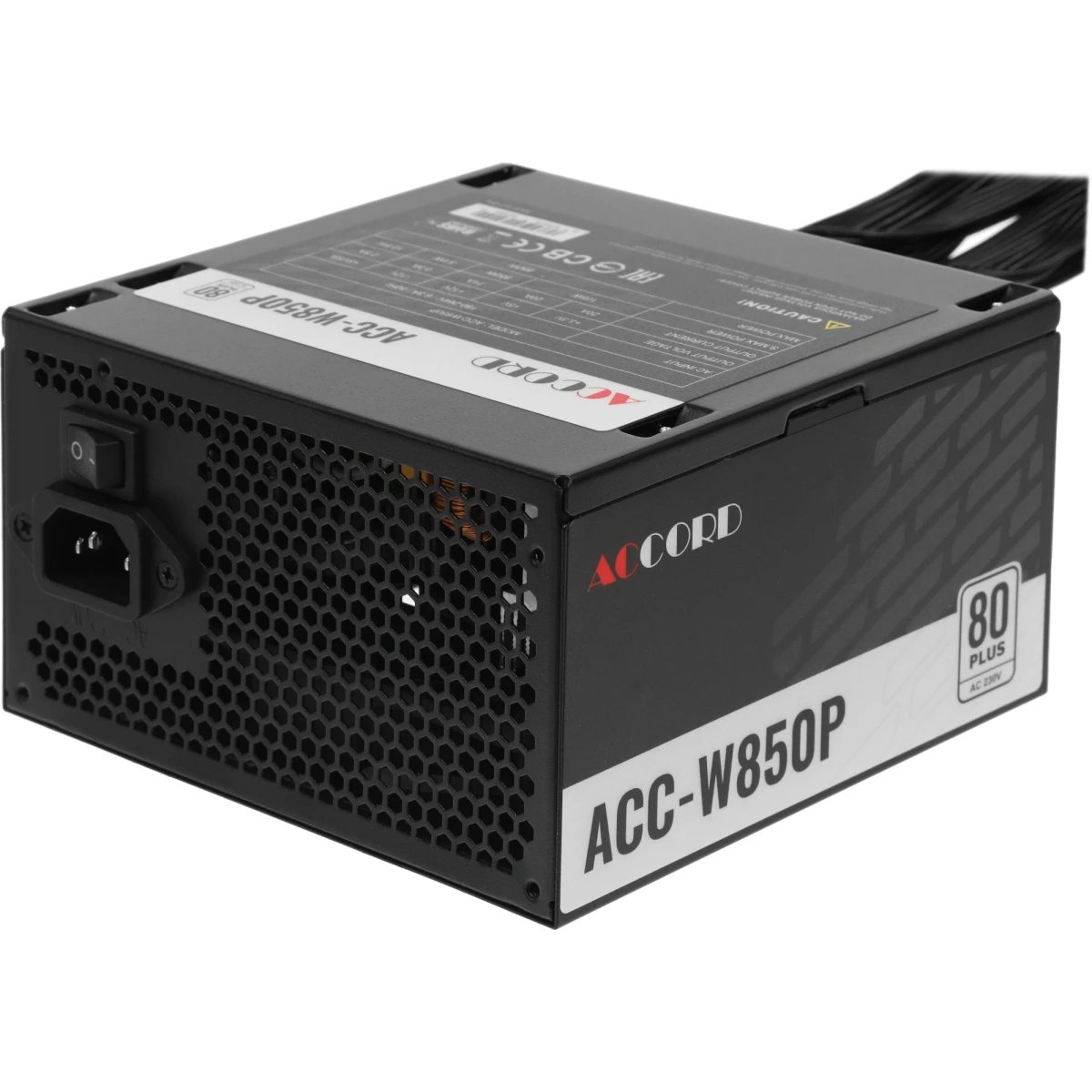 Блок питания Accord ACC-W850P, 850Вт, 120мм, retail