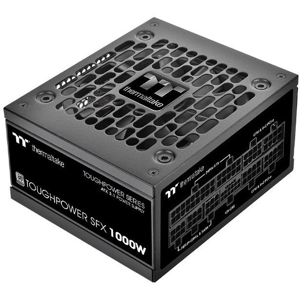 Блок питания Thermaltake Toughpower SFX1000 Gen.5 (PS-STP-1000FNFAPE-1) SFX 1000W 80+ platinum (20+4pin) APFC 90mm fan 8xSATA Cab Manag RTL