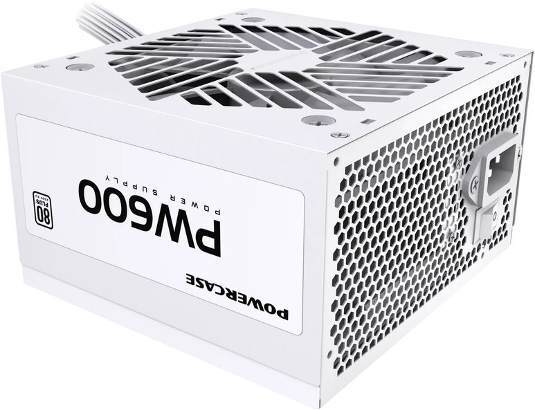 Блок питания Powercase PW600 (PSW-600W-DC) / White / (80 Plus, ATX 2.31, 600W, APFC, DC-DC, 120mm Fan)