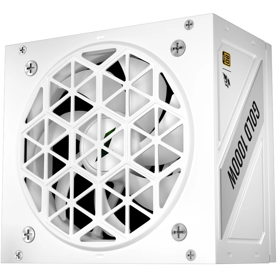 Блок питания 1STPLAYER NGDP Gold 1000W White (HA-1000BA4-WH)/ATX 3.1, APFC, 80 Plus Gold, LLC+DC-DC, full Japan solid-state caps, 120mm, full modular