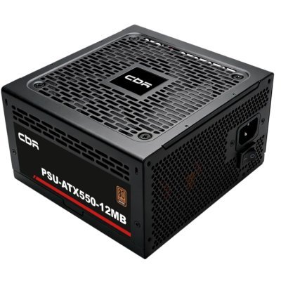 Блок питания CBR PSU-ATX550-12MB ATX 550W, 80+ Bronze, DC-DC, APFC, 12cm fan, 20+4pin/1*8+(4+4)pin/2*6+2pin/2*IDE/4*SATA, 1.5м кабель питания, чёрный