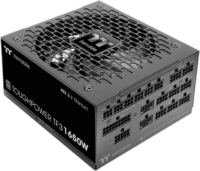 Блок питания Thermaltake Toughpower TF3 Gen.5 1650W (PS-TPD-1650FNFATE-1) ATX 80+ titanium (20+4pin) APFC 140mm fan color LED 16xSATA Cab Manag RTL