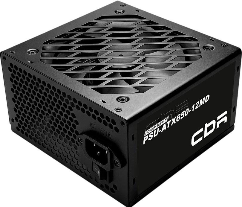 Блок питания CBR PSU-ATX650-12MD ATX 650W, 12cm fan, 20+4pin/1*4+4pin/2*6+2pin/2*IDE/3*SATA, 1.2м кабель питания, чёрный