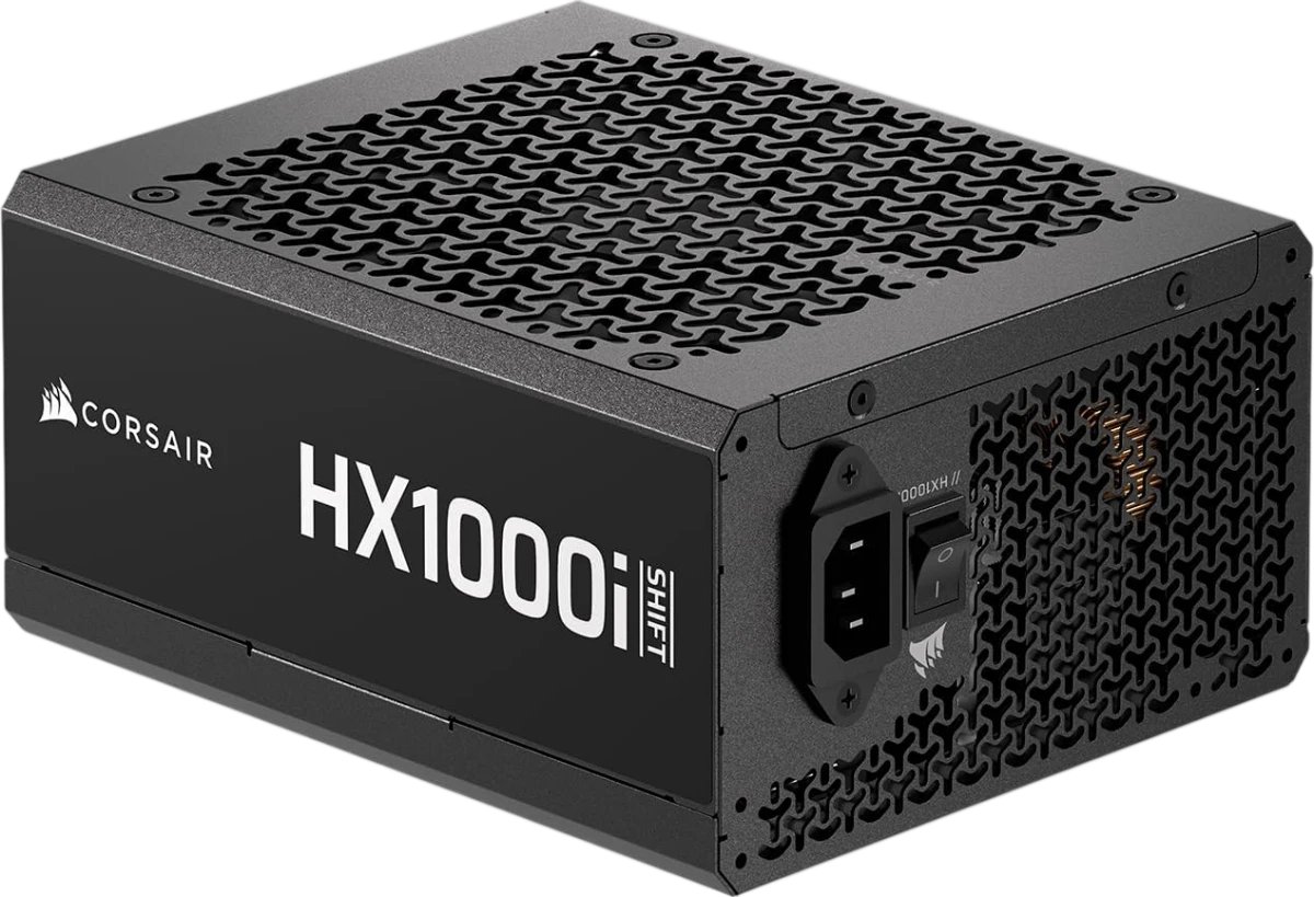 Блоки питания Corsair HX1000i Shift (CP-9020265-EU) RPS0195, 1000W 80+ Platinum (ATX, 3.1, PCIe 5.1, Full modular, 1x24(20+4)pin)