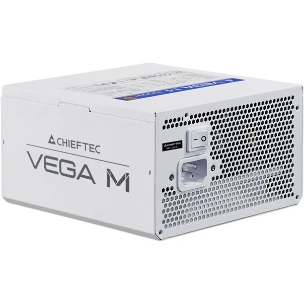 Блок питания Chieftec Vega M White PPG-1000-CW (ATX 3.1, 1000W, 80 Plus Gold, Active PFC, 135mm fan, Gen5 PCIe, Full Cable Management, белый) Retail