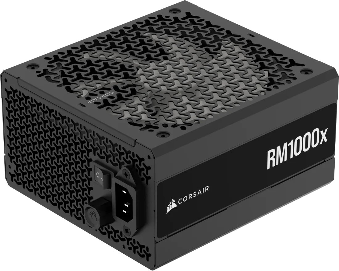 Блоки питания Corsair RM1000x (CP-9020271-EU) RPS0198, 1000W 80+ Gold (ATX, 3.1, PCIe 5.1, Full modular, 1x24(20+4)pin, 1x12V-2x6)