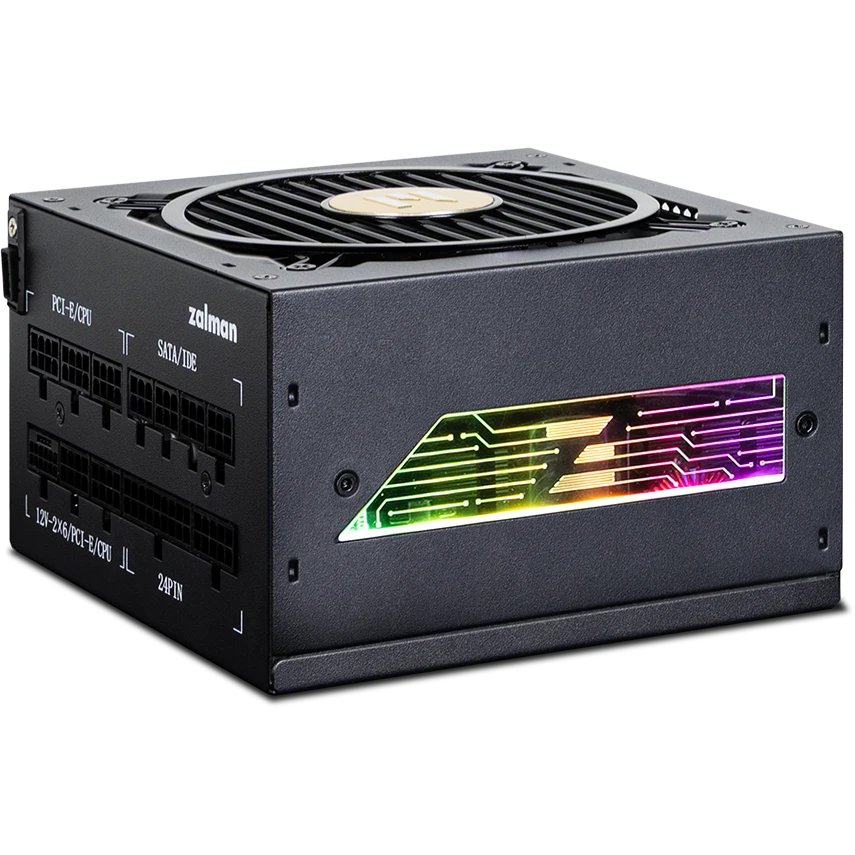 Блок питания Zalman ZM750-TMX2 View, 750W, ATX12V v3.0, APFC, 12cm Fan, 80+ Gold Gen5, Full Modular, side ARGB lights, Retail