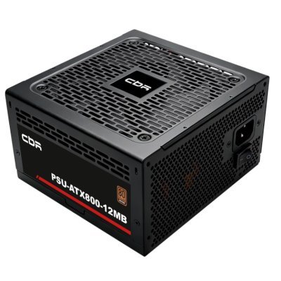 Блок питания CBR PSU-ATX800-12MB ATX 800W, 80+ Bronze, DC-DC, APFC, 12cm fan, 20+4pin/1*8+(4+4)pin/4*6+2pin/3*IDE/6*SATA/1*FDD, 1.5м каб, чёрный
