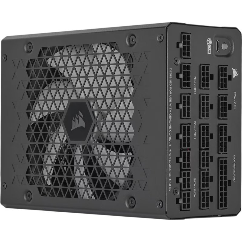 Блоки питания Corsair HX1200i (CP-9020307-EU) Power Supply Ultra-Low Noise, Model RPS0202, 1200W 80+ Platinum (ATX, 3.1, PCIe 5.1, Full modular)