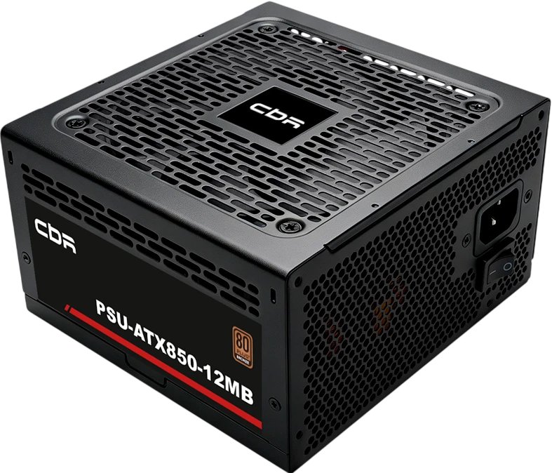 Блок питания CBR PSU-ATX850-12MB ATX 850W, 80+ Bronze, DC-DC, APFC, 12cm fan, 20+4pin/1*8+(4+4)pin/4*6+2pin/3*IDE/6*SATA/1*FDD, 1.5м каб, чёрный