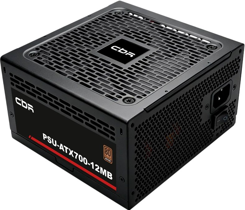 Блок питания CBR PSU-ATX700-12MB ATX 700W, 80+ Bronze, DC-DC, APFC, 12cm fan, 20+4pin/1*8+(4+4)pin/4*6+2pin/3*IDE/6*SATA/1*FDD, 1.5м каб, чёрный
