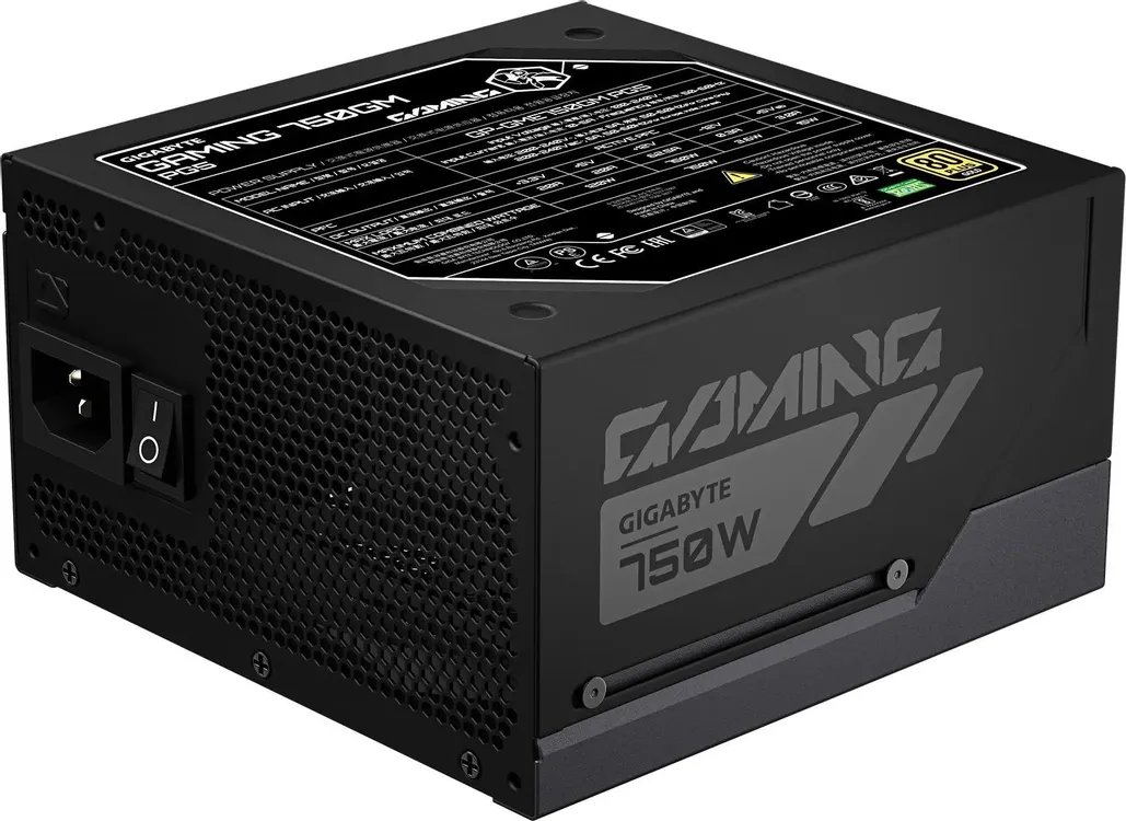 Блок питания Gigabyte GP-GME750GM PG5, 750Вт, 80 Plus Gold, 135мм, черный, retail