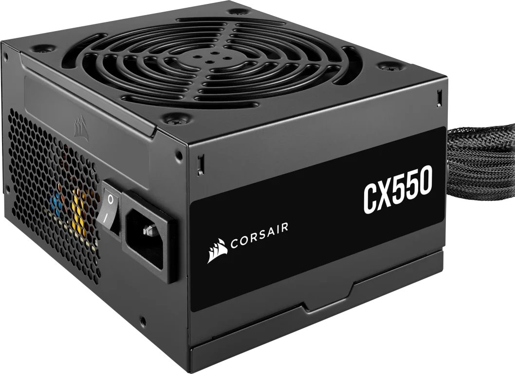 Блоки питания Corsair CX550 RPS0127 (CP-9020277-EU), 550W 80+ Bronze (ATX, 2.31, Non-modular, 1x24(20+4)pin, 1xCPU 8(4+4)pin)