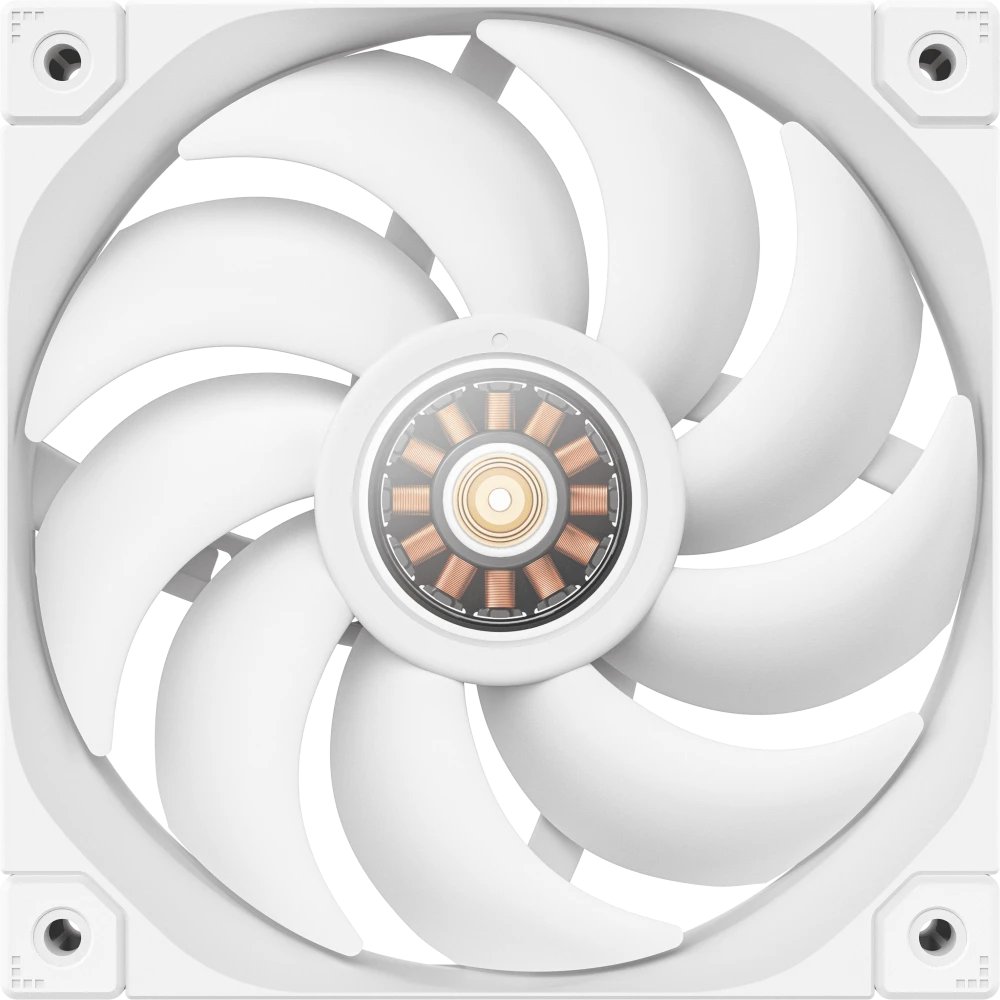 Вентилятор DEEPCOOL FT12 WH 120x120x25мм (PWM, White LED, белый, 500-2150об/мин) Color BOX