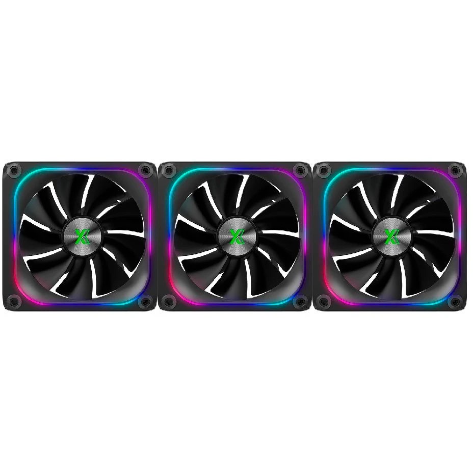 Комплект вентиляторов (3шт) XASTRA FZ120B ARGB triple pack 120x120x28мм (PWM, FDB,ARGB, Matrix screen,контроллер, Daisy-chain соединение ,0-2000 rp)