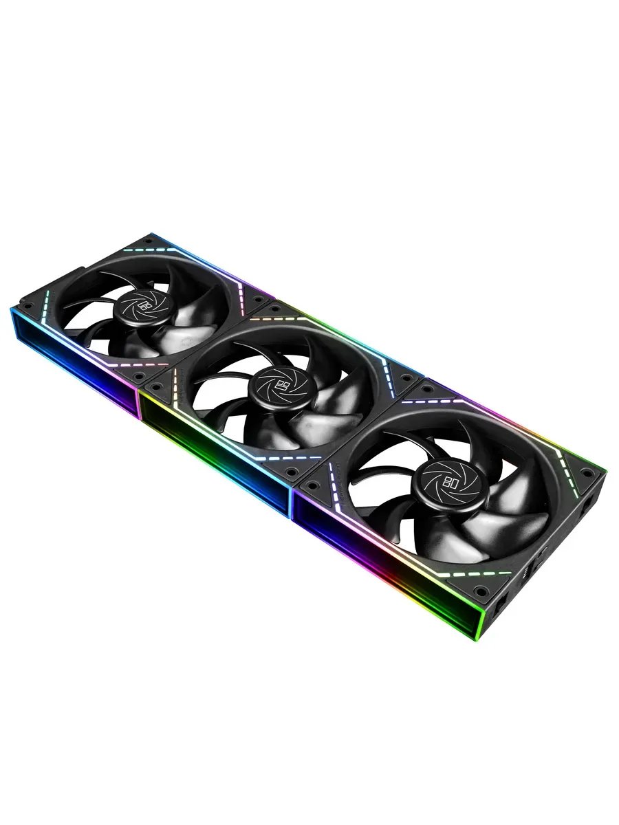 Комплект вентиляторов (3 шт.) Thermalright TL-M12QR-S X3 (Pack of 3) (TRTLM12QRS.3P) / Reverse / ARGB / 120mm PWM