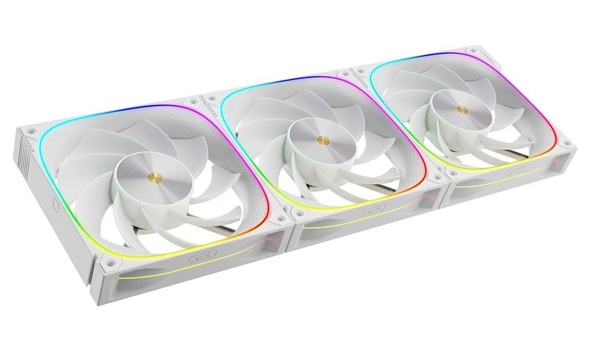 Комплект вентиляторов (3 шт.) Geometric Future Squama Ultimate 3003RW-14 Reverse White (1F3003R314100) 140mm / ARGB, PWM, 140x140x30 mm, 800-2100 rpm