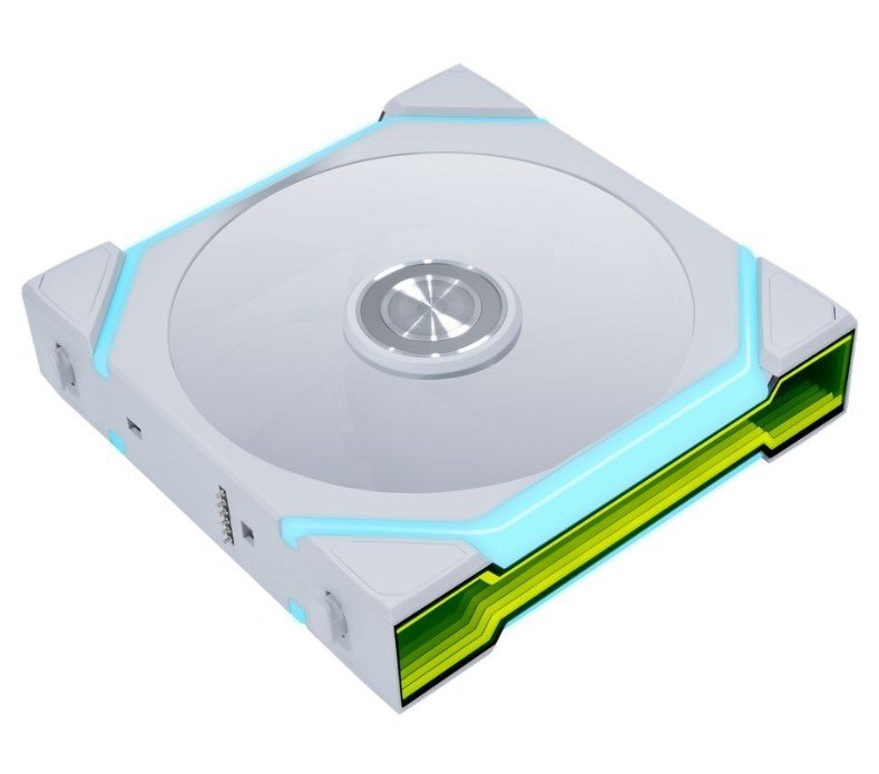 Вентилятор Lian Li Uni Fan SL Flex 120 Reverse Blade / 12RSL1F1W White (G9F.12RSL1F1W.R0) / 120x124,5x28мм (PWM, ARGB, 2000 об/мин (Max.), 31.3dBa)