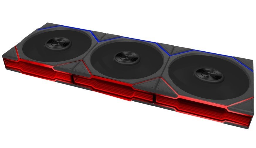 Комплект вентиляторов (3шт.) Lian Li Uni Fan TL Flex 120 / 12TL1F3B Black (G9F.12TL1F3B.R0) / 120x124x28мм (PWM, ARGB, 2600 об/мин (Max.), 33dBa)