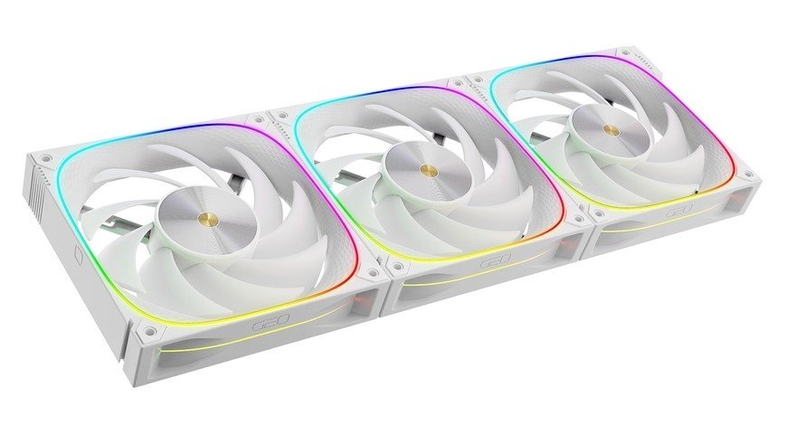 Комплект вентиляторов (3 шт.) Geometric Future Squama Ultimate 3003W-14 White (1F3003W314000) 140mm / ARGB, PWM, 140x140x30 mm, 800-2400 rpm