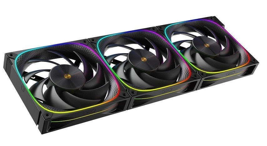 Комплект вентиляторов (3 шт.) Geometric Future Squama Ultimate 3003B-14 Black (1F3003B314000) 140mm / ARGB, PWM, 140x140x30 mm, 800-2400 rpm